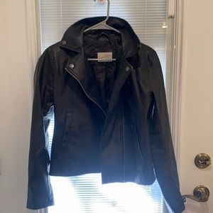 Black leather jacket